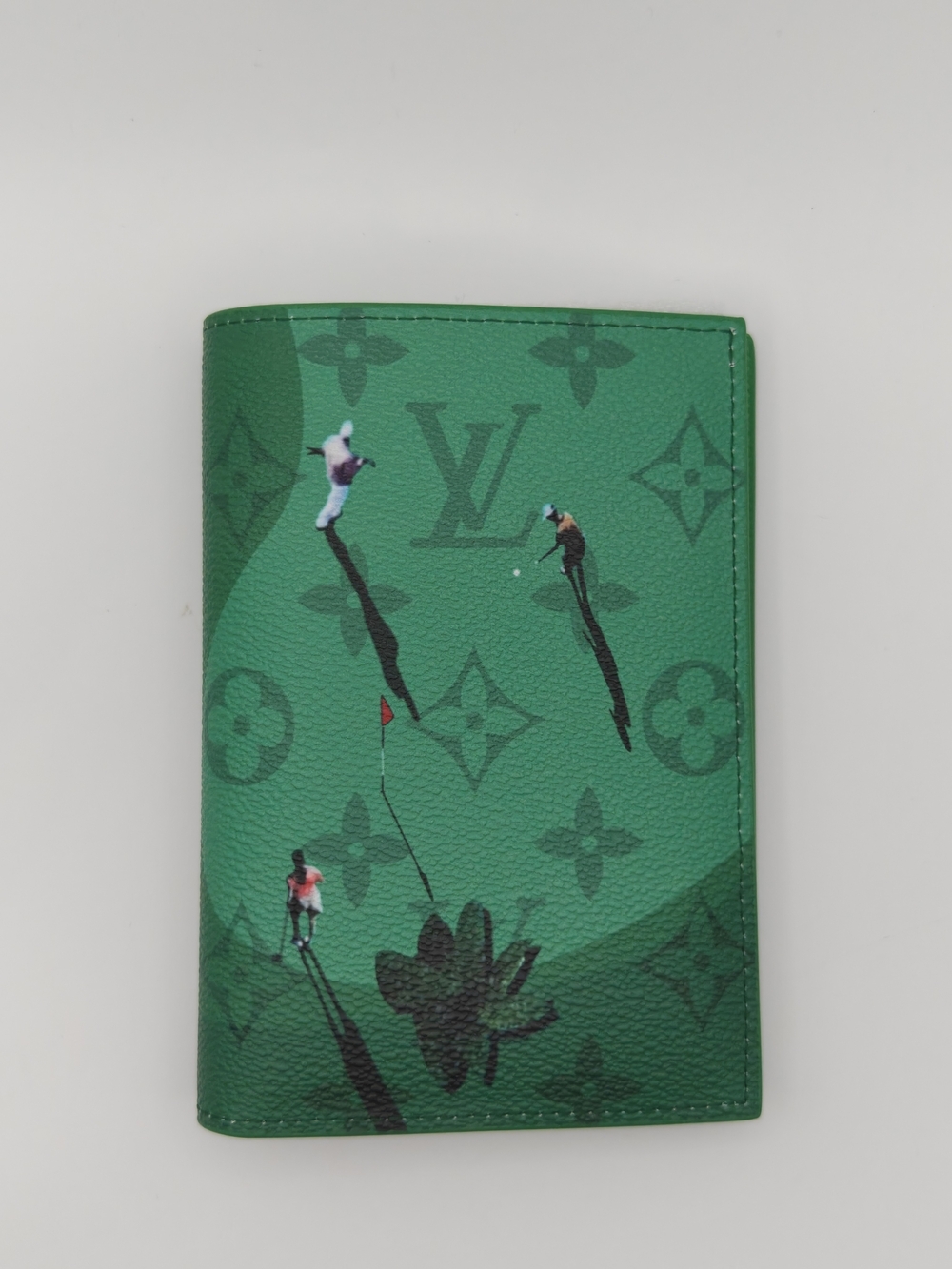 Louis Vuitton Green Golf Monogram Passport Cover